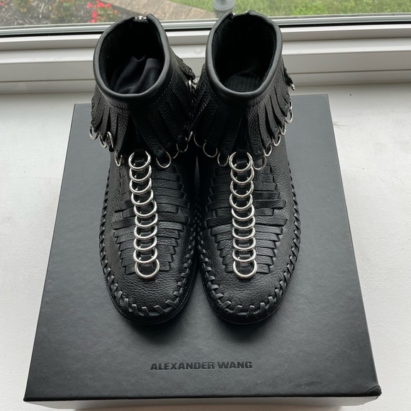 Alexander Wang Montana Moccasins black leather 6.5 - Picture 4 of 12